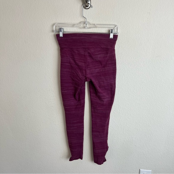 Xersion Heathered Mauve Fitted Ankle Twist Full Length Leggings - Picture 7 of 10